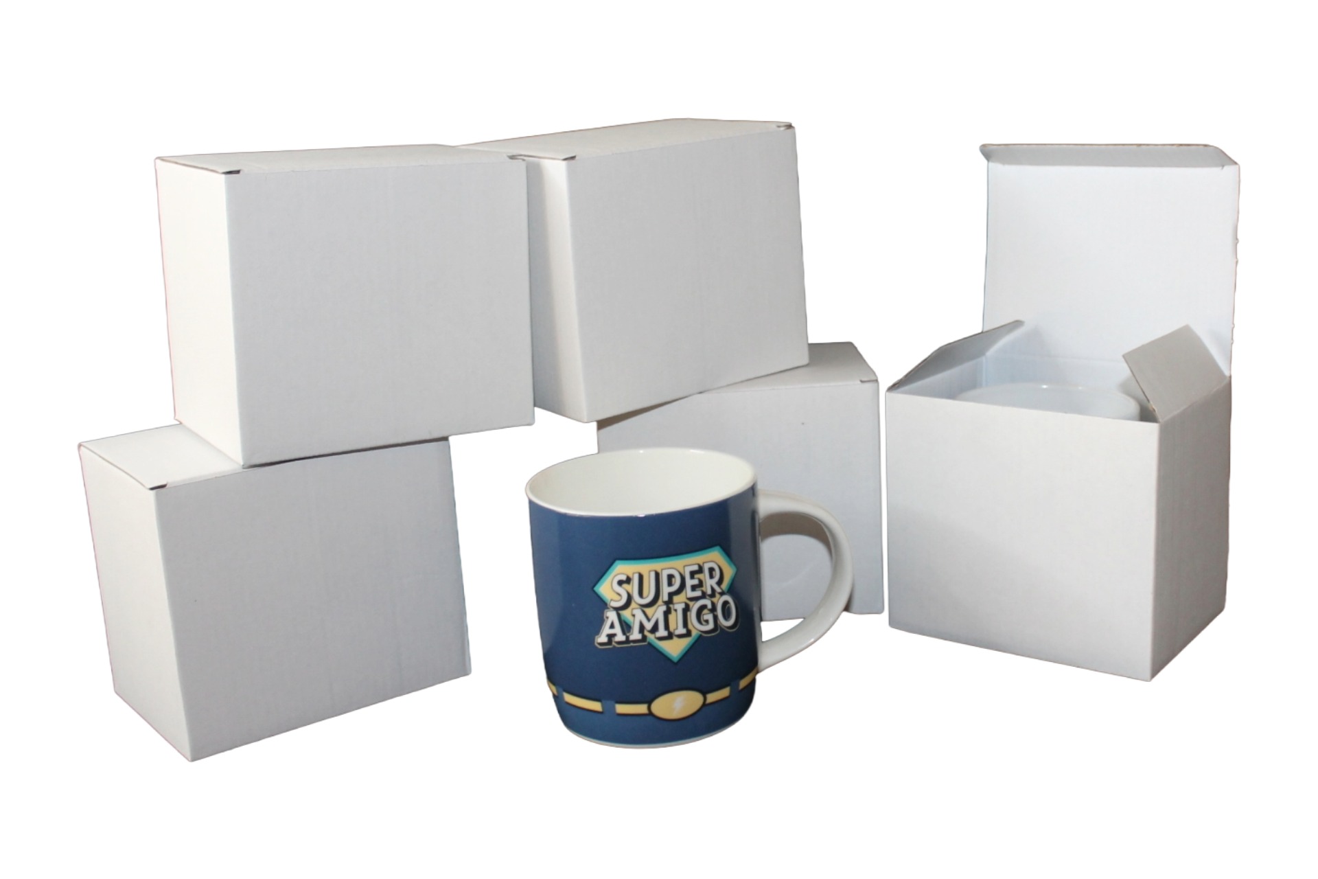 CAJA TAZA COLOR BLANCO MICROCANAL