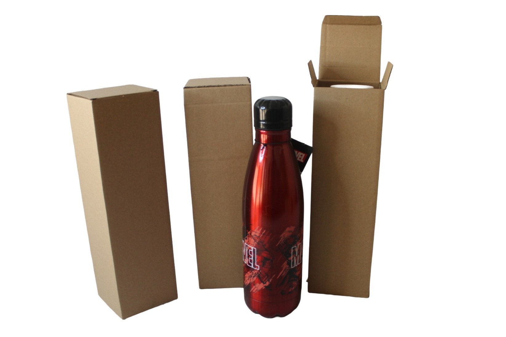 CAJA BOTELLA COLOR KRAFT MICROCANAL